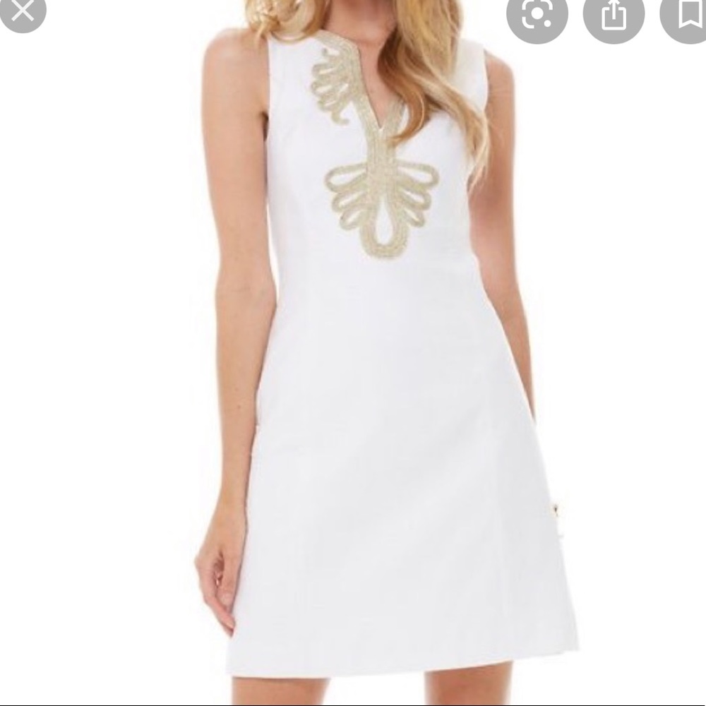 White and Gold Lilly Pulitzer dress!